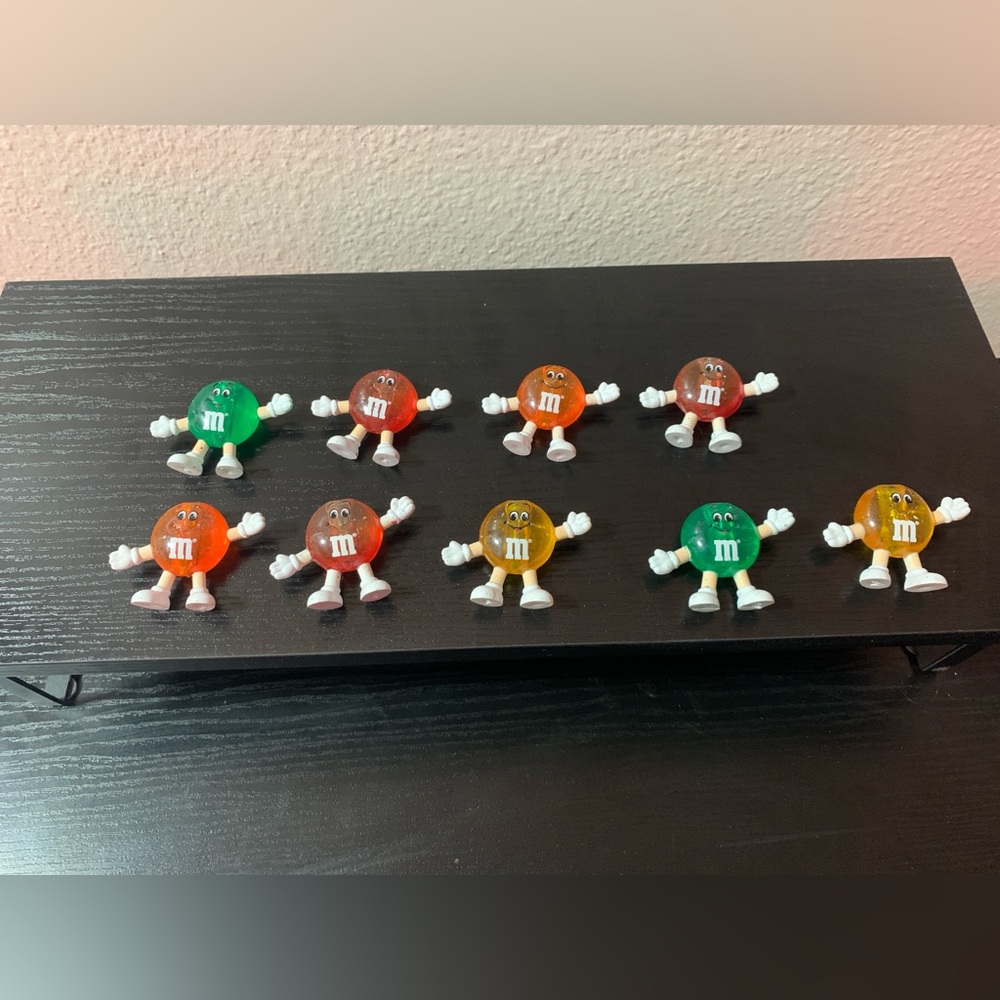 M&M's Christmas Light Replacement Covers Figures Vtg Transparent Set of 9